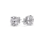 Stud Earring Basket Oval Shaped