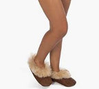 Suede and Fur Alpaca Slippers
