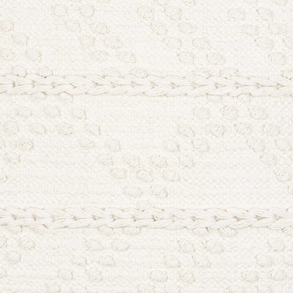 Sumiton White Textured Crochet Cotton Throw Pillow