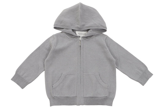 Cotton Cashmere Gray Hoodie - The Peony Haus