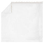 400TC Cotton Scallop Embroidery & Border Sateen Solid Sheet Set