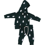 Snowman Hooded French Terry Set - 95% Cotton