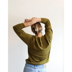 Jenna Knitted Waffle Longsleeve Pullover