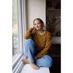 Jenna Knitted Waffle Longsleeve Pullover