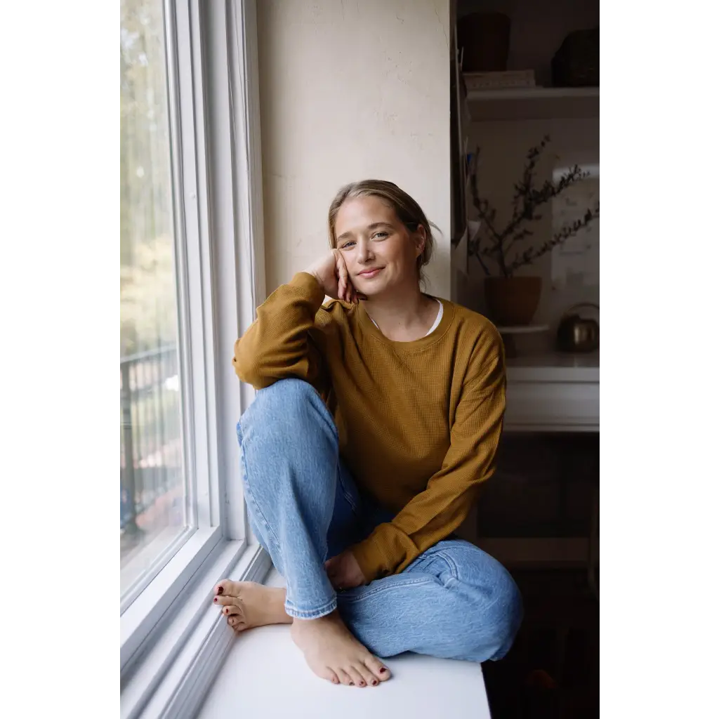 Jenna Knitted Waffle Longsleeve Pullover