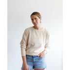 Jenna Knitted Waffle Longsleeve Pullover