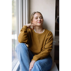 Jenna Knitted Waffle Longsleeve Pullover