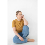 The Mom Tee in Almond