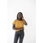 The Mom Tee in Almond