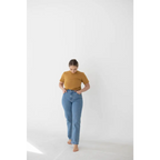 The Mom Tee in Almond