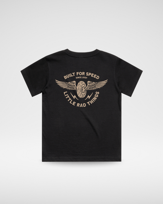 THE WINGED MECHANIC TEE - BLACK