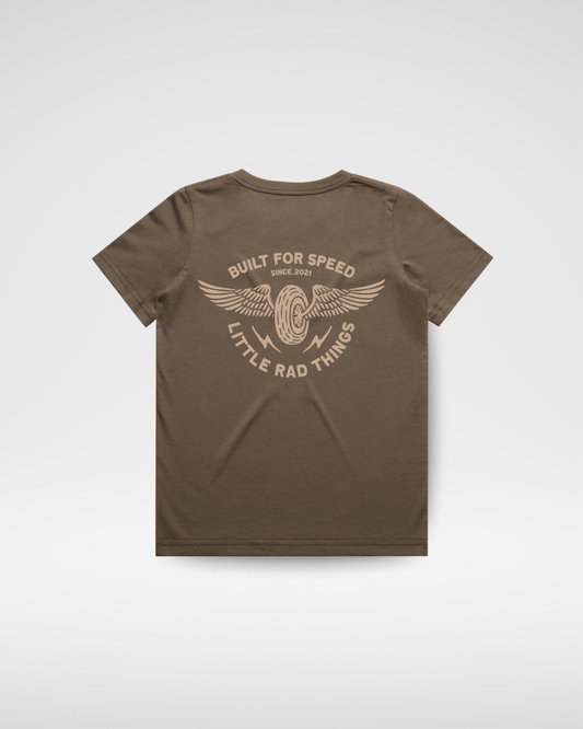 THE WINGED MECHANIC TEE - BROWN