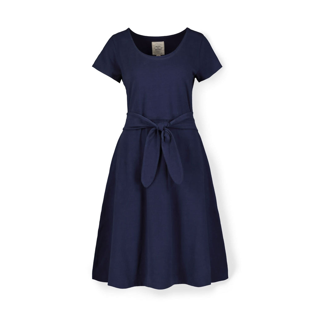 Organic Tie-Waist Knit Dress - 95% Cotton