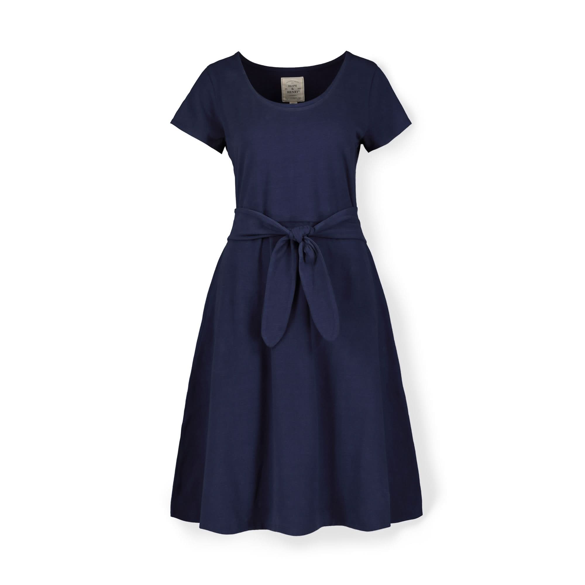 Organic Tie-Waist Knit Dress - 95% Cotton