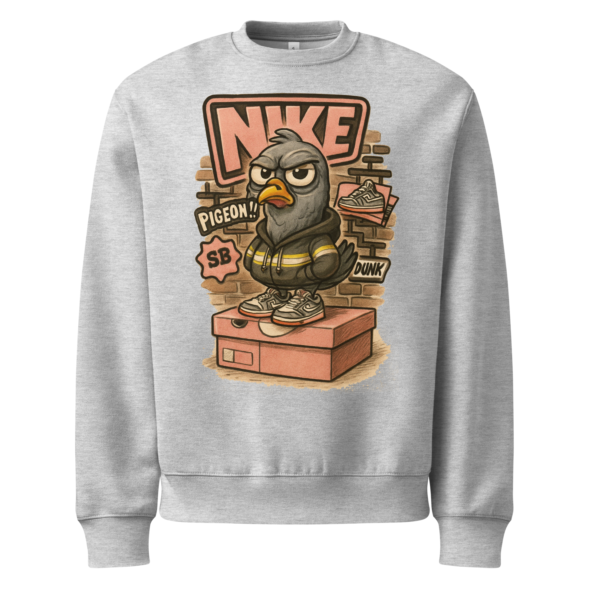 Sole Providerz™ "Dunk The Pigeon" Oversized Heavyweight Sweatshirt - 94% Cotton