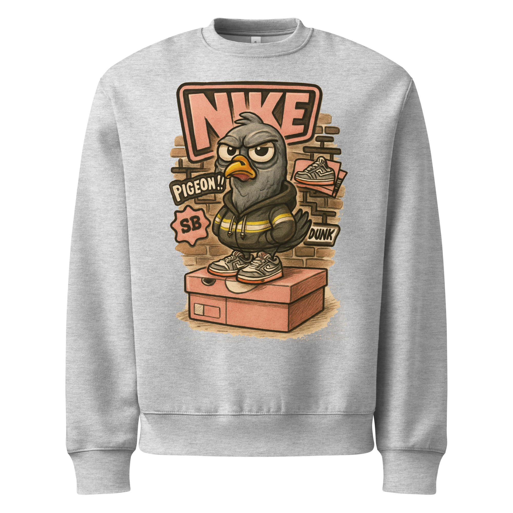 Sole Providerz™ "Dunk The Pigeon" Oversized Heavyweight Sweatshirt - 94% Cotton
