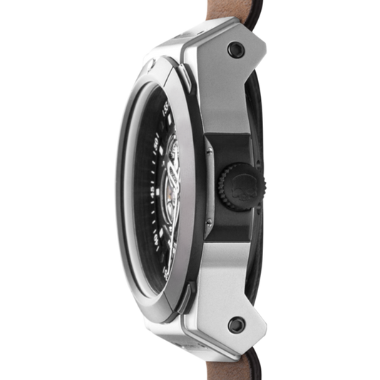 Vento Silver Black Leather - The Peony Haus