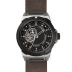 Vento Silver Black Leather