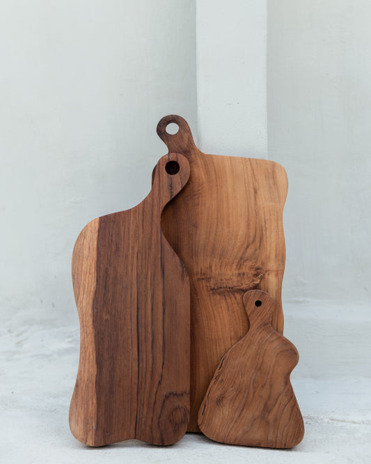 Teak Wavy Charcuterie Boards