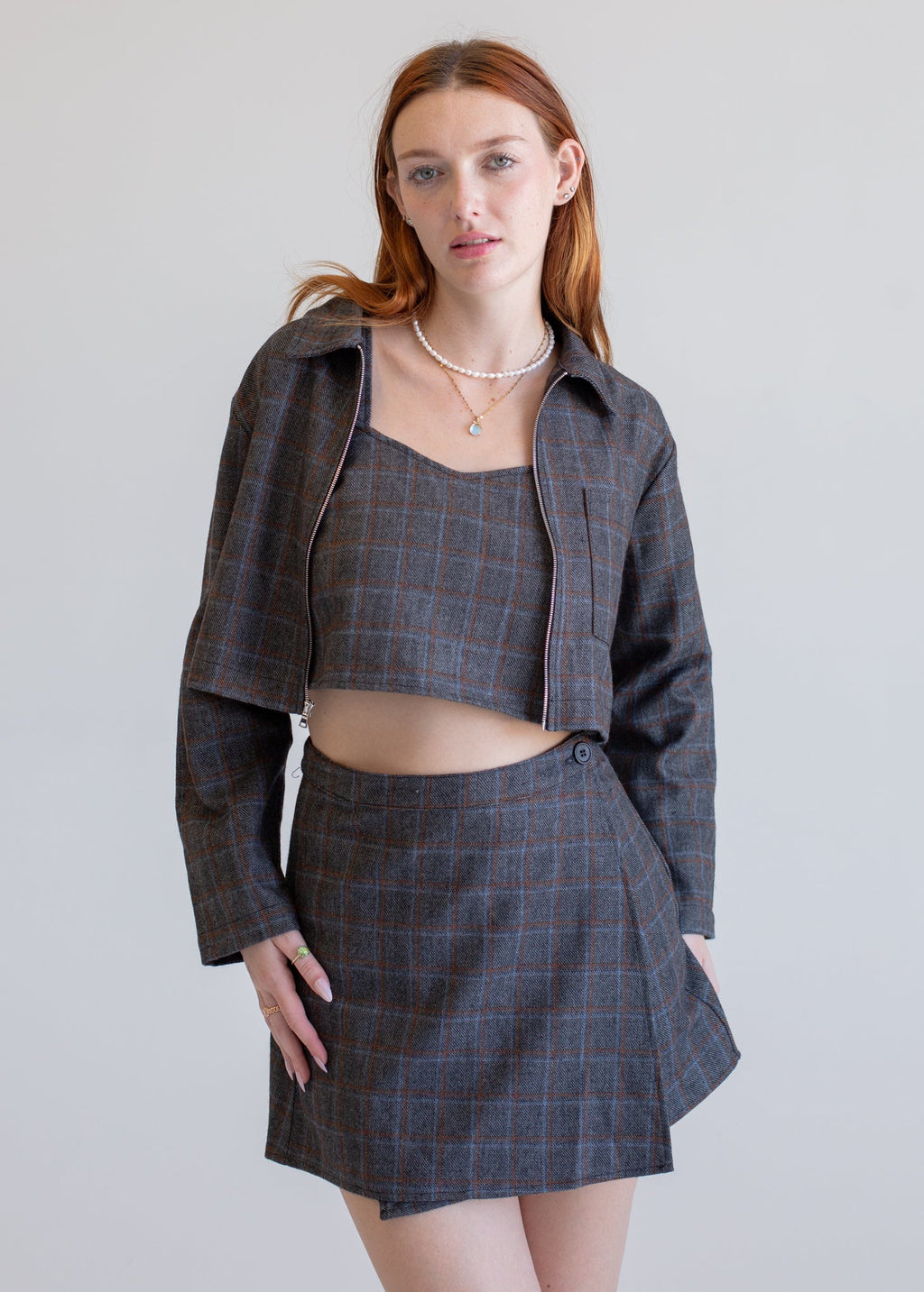 Wool Wrap Mini Skirt