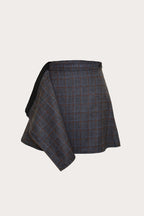 Wool Wrap Mini Skirt