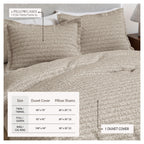 100% Cotton Waffle Weave Duvet Set - Mattea Collection