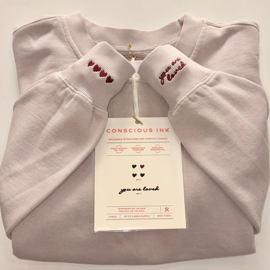 You Are Loved/Hearts Manifest Sweatshirt + Ink